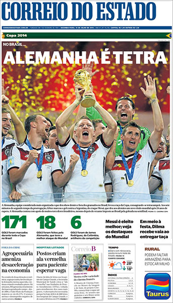 front pages : Correio Do Estado