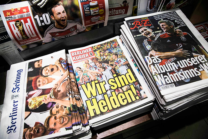front pages : Cover pages of German newspapers