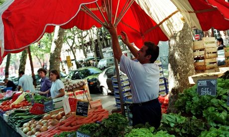 Food market in Toulouse, France. 