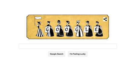 Emmeline Pankhurst, suffragette leader, celebrated in Google doodle