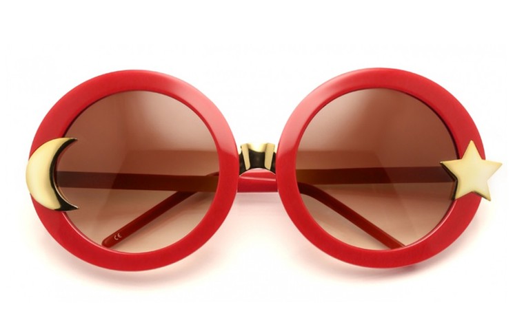 20 of the best sunglasses: 20 of the best sunglasses - red big round w gold moon and star by Wildfox