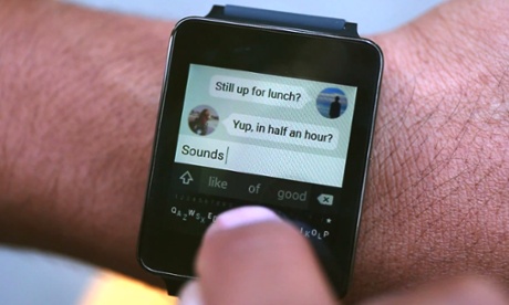 Minuum keyboard demonstrated on an LG G Watch