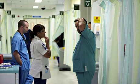Staff in the A&E department at Bradford Royal Infirmary in West Yorkshire
