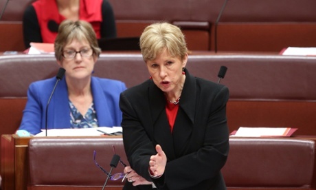 The Leader of the Greens Christine Milne speaks in the senate this morning, Wednesday 16th July 2014