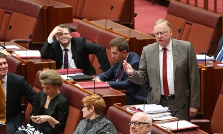 Senator Ian Macdonald in the senate this morning, Thursday 17th July 2014