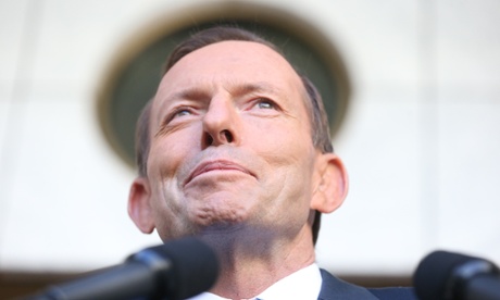 Prime Minister Tony Abbott and Environment Minister Greg Hunt at a press conference this morning in Parliament House, Thursday 17th July 2014 #politicslive Photograph  by Mike Bowers for The Guardian Australia