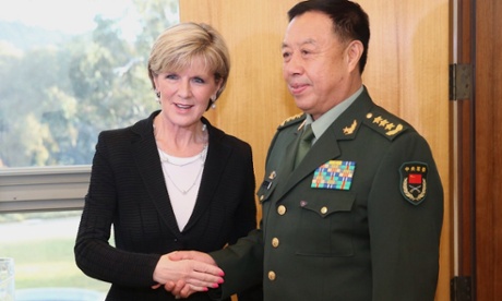 The Foreign Minister Julie Bishop meets General Fan Changlong the Vice Chair of China's central military commission this afternoon Thursday 17th July 2014
