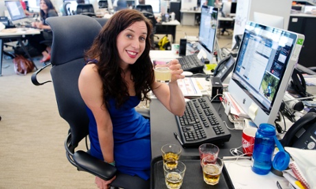 Non-alcoholic beer tasting in the Guardian office.