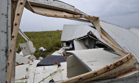 Pieces of wreckage of the Malaysia Airli