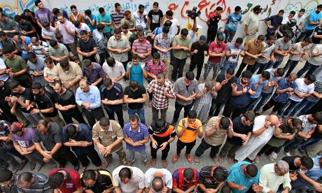 Funeral of Gaza police chief's relatives