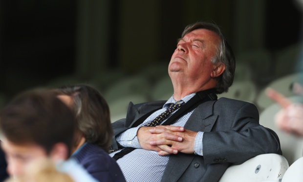 And now, having declared after a length Ministerial innings, Ken can indulge another passion, watching cricket.