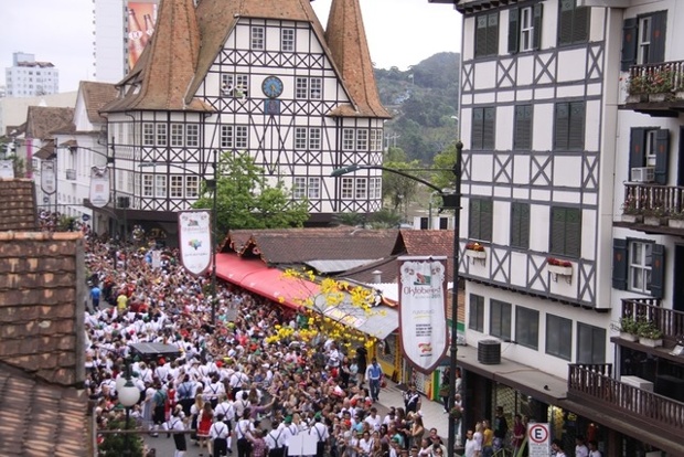 'Oktoberfest Blumenau - SC Brasil. A piece of Germany in southern Brazil. Oktoberfest, the second largest beer festival in the world after Munich in Germany.'