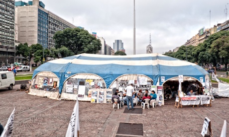 In April, activists from Corriente Villera started a protest in front of Buenos Aires’s most recognised landmark, the Obelisk.