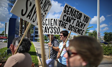 Activists Demonstrate Against Sen. Rubio's Miami Office