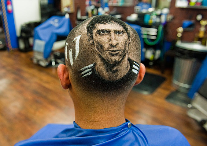 rod the barber: An image of an Argentine soccer player Lionel Messi