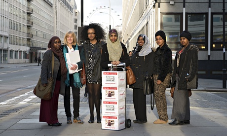 Campaigners gather to protest at the Department for Education.