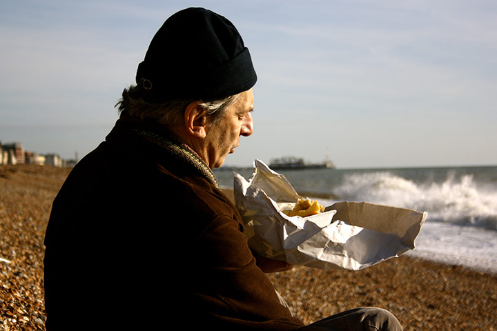 Munch: A solitary diner on Brighton beach.