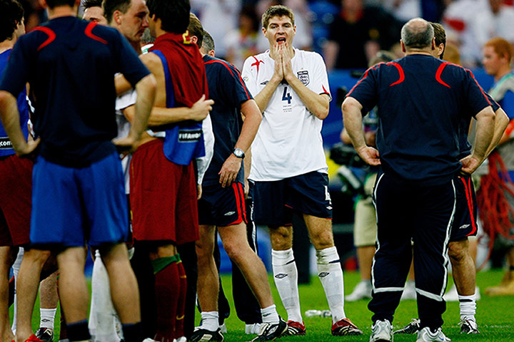 Gerrard for England: Quarter-final England v Portugal - World Cup 2006