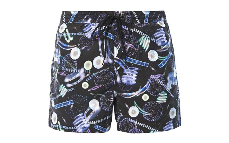 Men's swimshorts: Men's swimshorts - black shorts with jellyfish print by Paul Smith