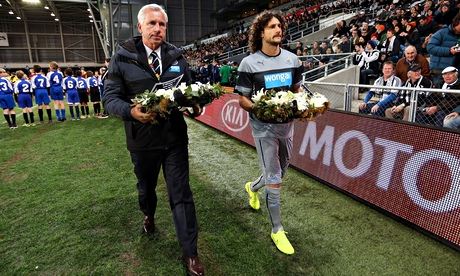 Alan Pardew and Fabricio Coloccini