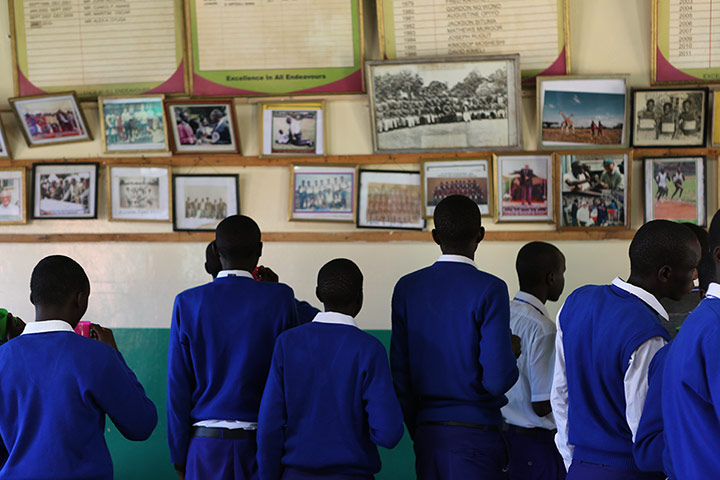 Brother Colm: St Patrick's boys look at the Wall of Fame