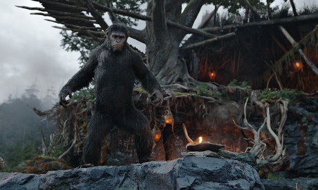 Simian overlord: Caesar (Andy Serkis) is the leader of the ape nation, which leads the week in the U