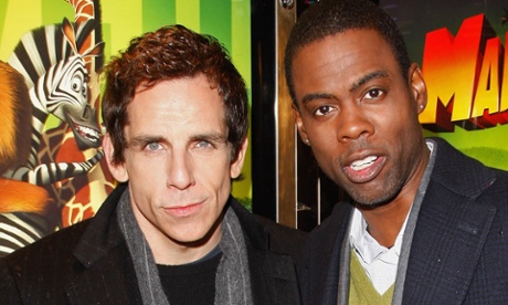 Stiller and Rock at the Madagascar 2 premiere in 2008