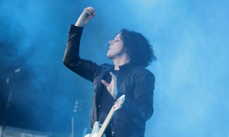 Jack White performs on the Pyramid Stage