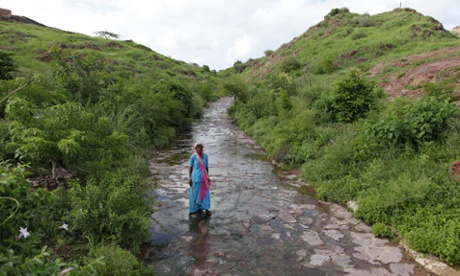 500 year old aqueduct became the first walking trail, Mehrangarh Fort park, Rajasthan, India.