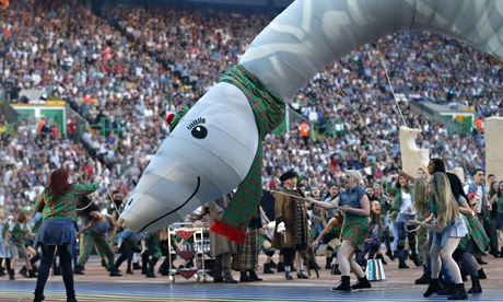 Loch Ness monster at the Commonwealth Games opening ceremony in Glasgow
