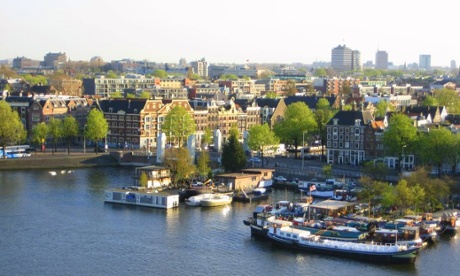 Amsterdam panorama from atop the Central Public 