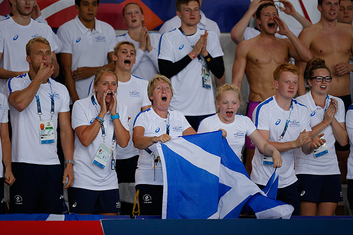 Tom Jenkins day one: The Scottish swim team cheer