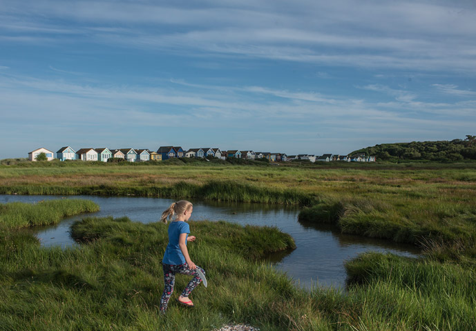 National Trust Hawthorne: National Trust: Amy Hawthorne in the wetlands near Hengistbury Head