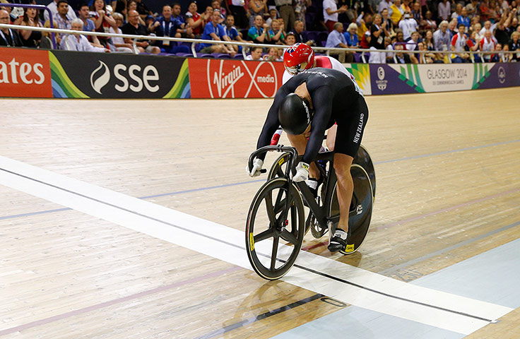 tom jenkins day 2: Sam Webster beats Jason Kenny by no more than a wheel to take gold