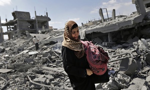 A pause in the bombing by Israeli forces – and the ruins of Gaza are laid bare