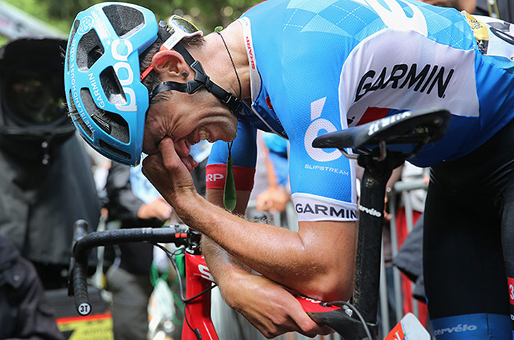 Best TDF 2014: New Zealand's Jack Bauer from the Garmin-Sharp team in tears