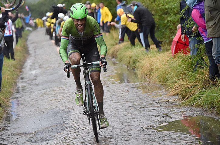 Best TDF 2014: Belkin Procycling team rider Lars Boom of Netherlands leads the break-away