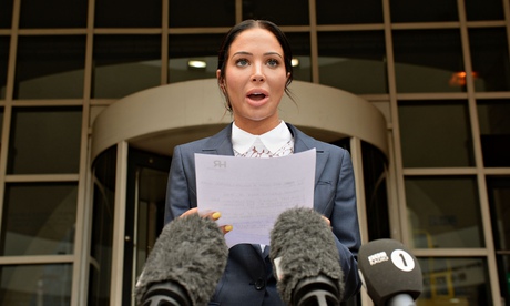 Tulisa Contostavlos makes a statement to the media
