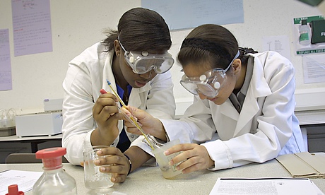 Students in science lab