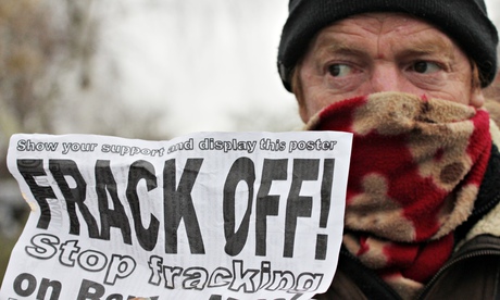 Anti-fracking protest, 2013: actually shale gas could be good if it was under public control.