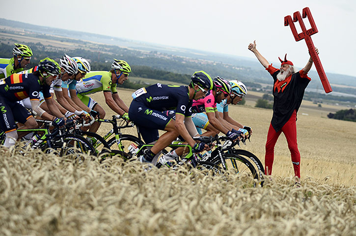 Watching the TDF2014: German fan Didi Senft known as El Diablo