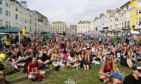 The crowds from last weekend's Trans*pride in Brighton.