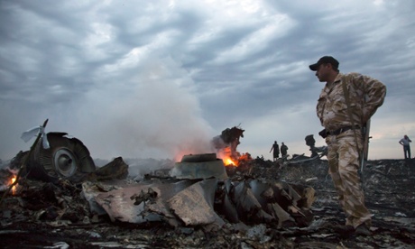 Debris of MH17 is scattered near the village of Grabovo in eastern Ukraine where the plane was shot down