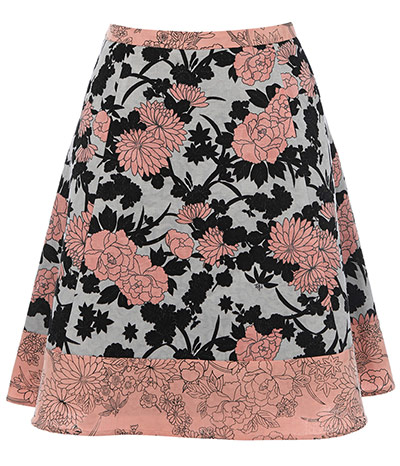 Skirt gallery: Kimono print skater skirt