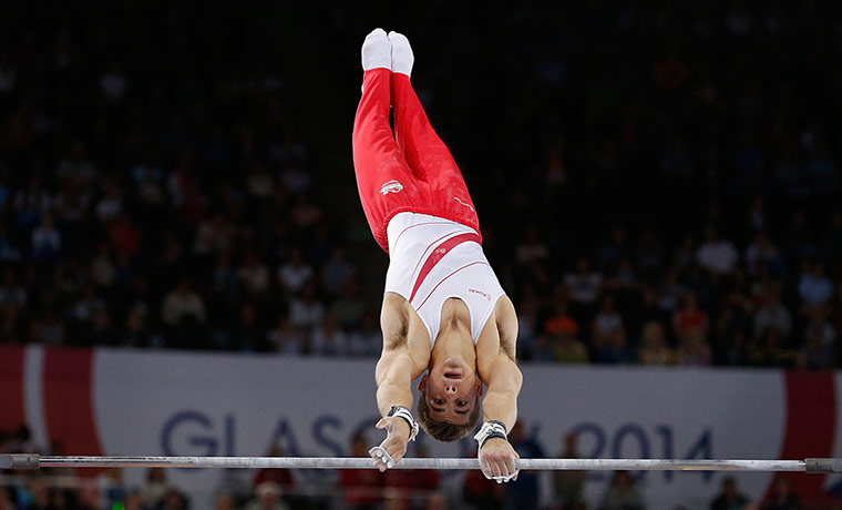 Tom Jenkins day six: Max Whitlock swings on the high bar