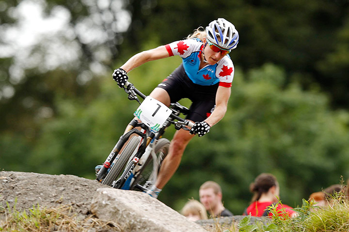 Women's Mountain Biking: Catharine Pendrel powers her way around the course