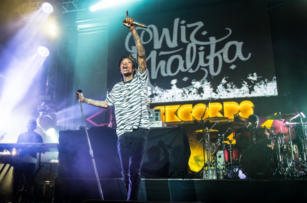Wiz Khalifa performs at Orange RockCorps in Paris, France