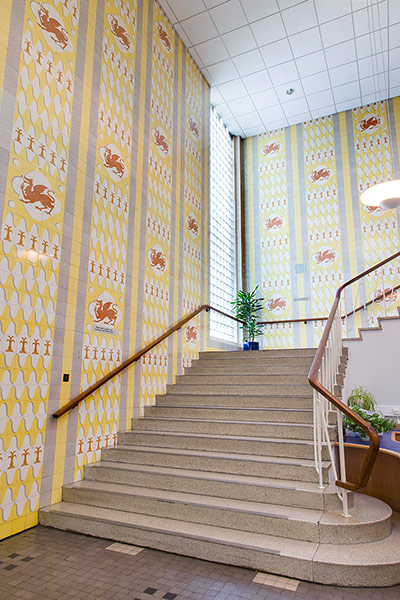 Peggy Angus: Peggy Angus Tile mural, Glyndwr University, Wrexham