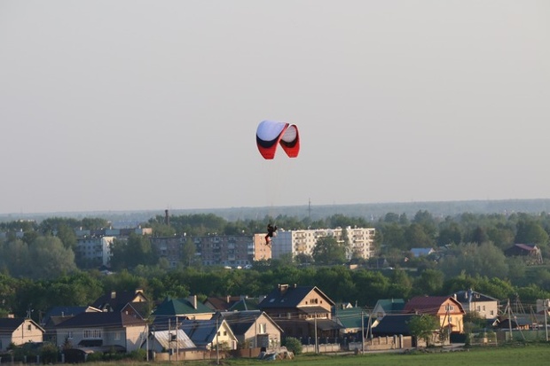 Paragliding over Pskov