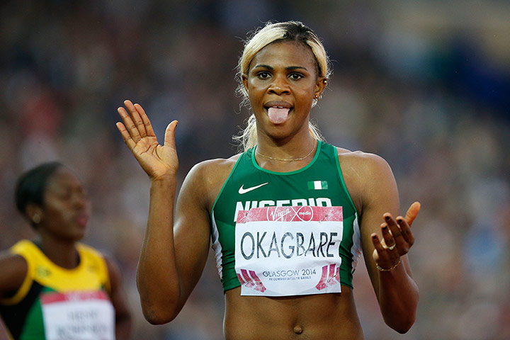 Athletics at Ibrox: Blessing Okagbare looks relieved 